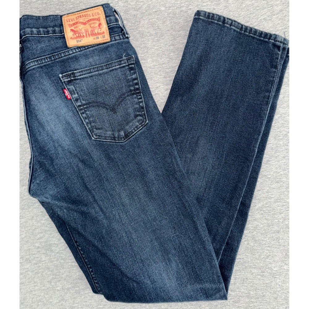 Levis 514 Womens Men Straight Leg Jeans Size 30x32 Dark Wash Buttery Soft Luxury